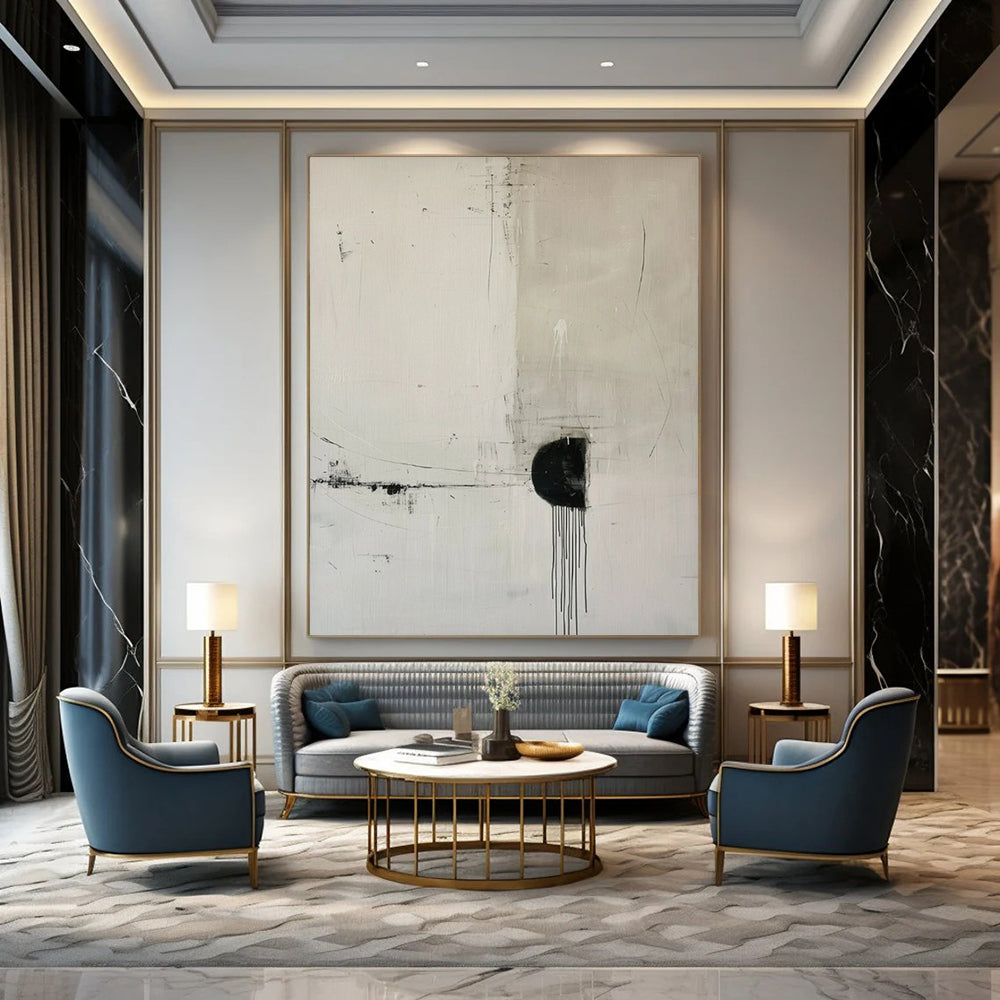 Extra-Vast Hand-Painted Modern Abstract Painting for Cruise Ship Promenade Decks