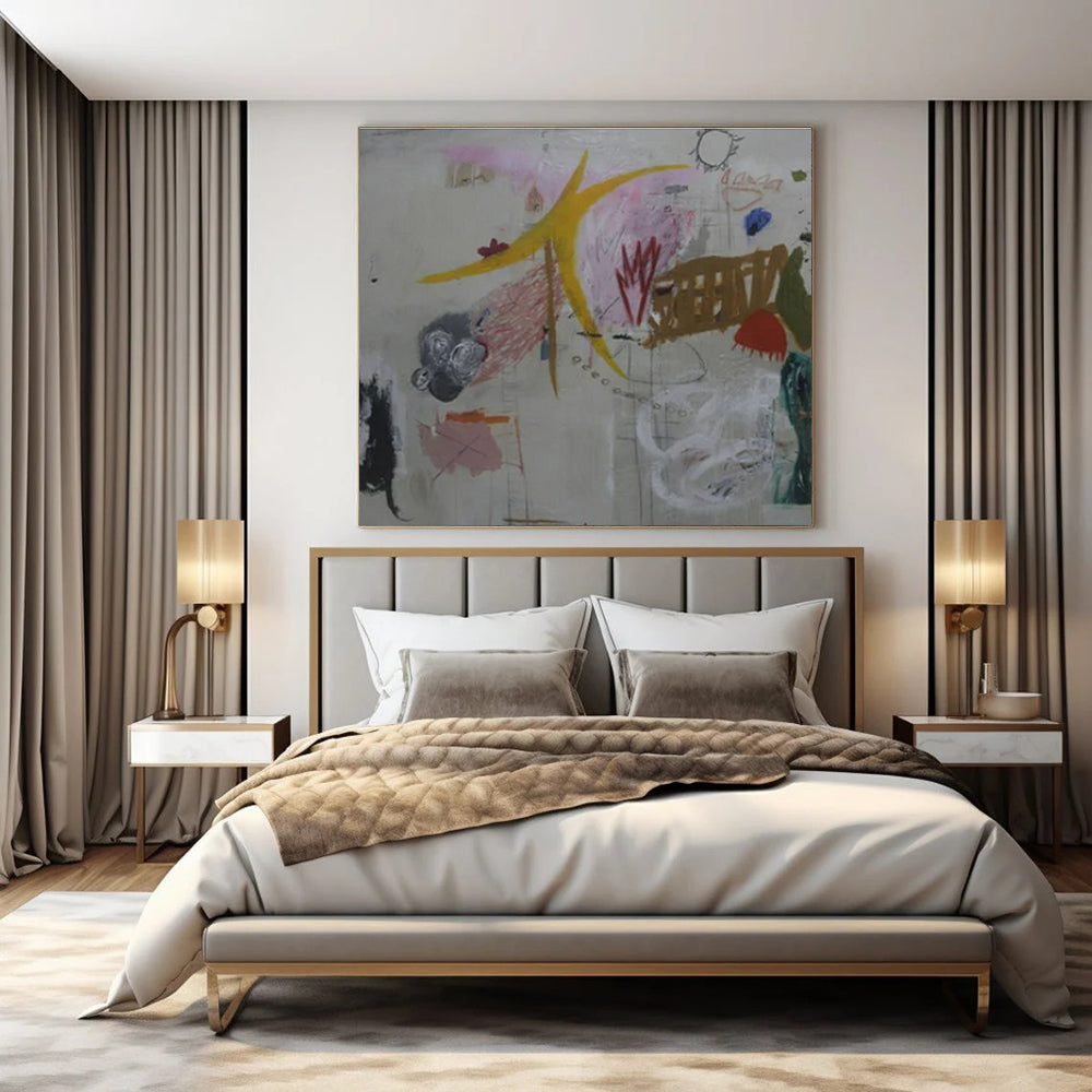 Custom Hand-Painted Abstract Mural for Bar & Hotel Event Spaces