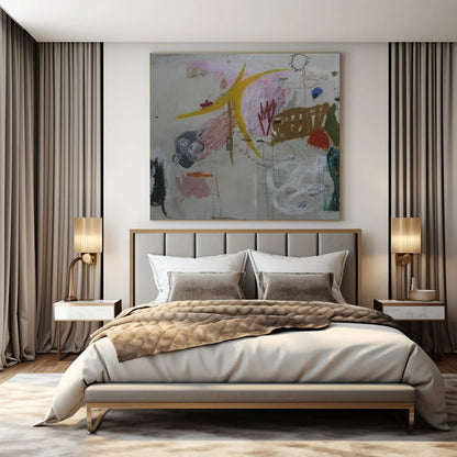 Custom Hand-Painted Abstract Mural for Bar & Hotel Event Spaces