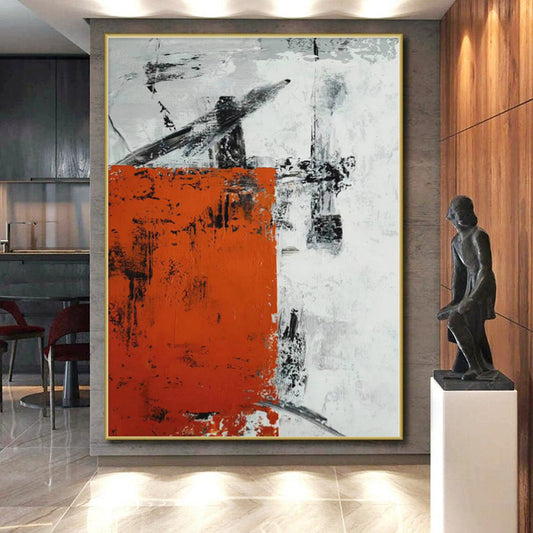 Custom Oversized Abstract Canvas for Family Porch Swing Areas