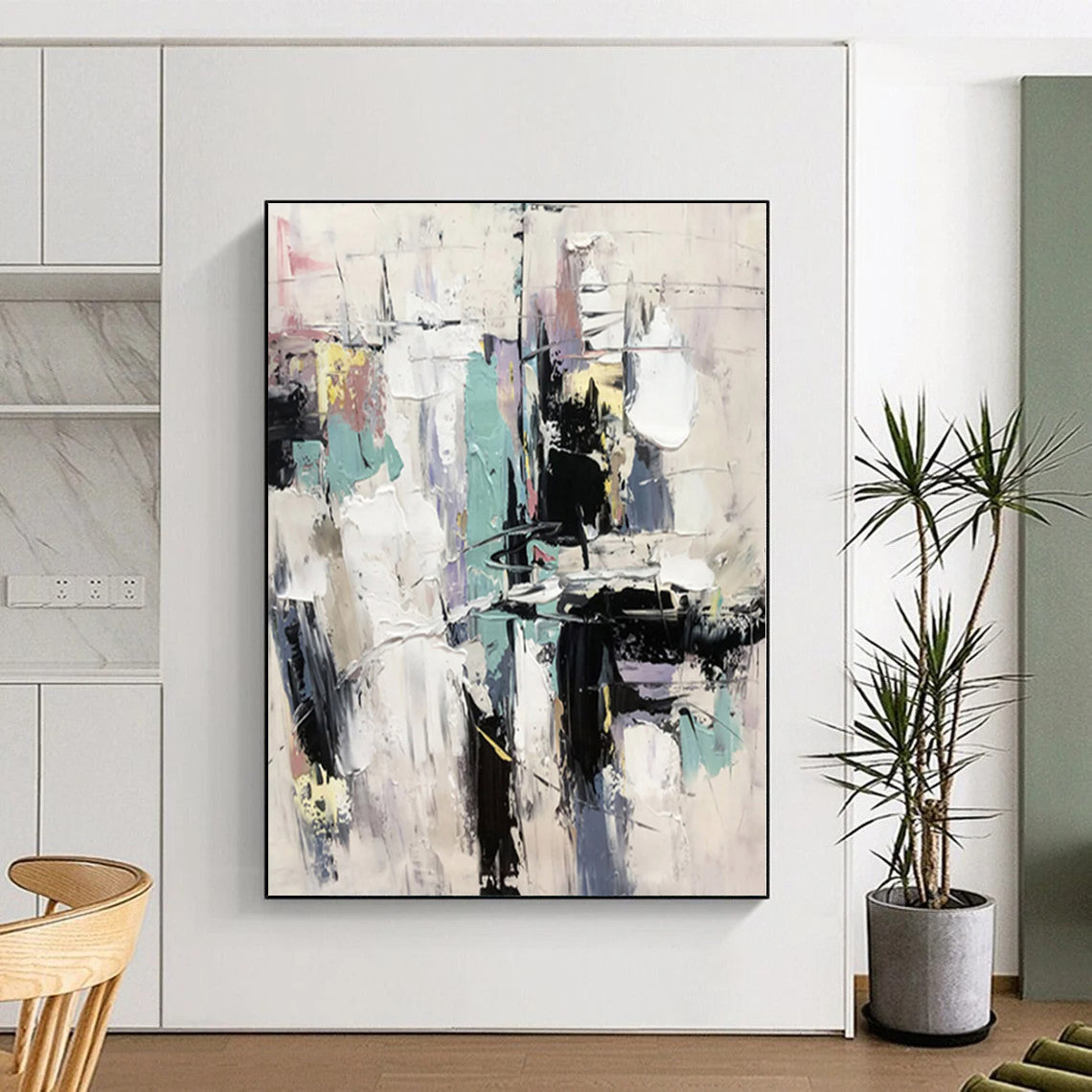 Grand Made-to-Order Abstract Wall Art for Reading Nook Window Benches
