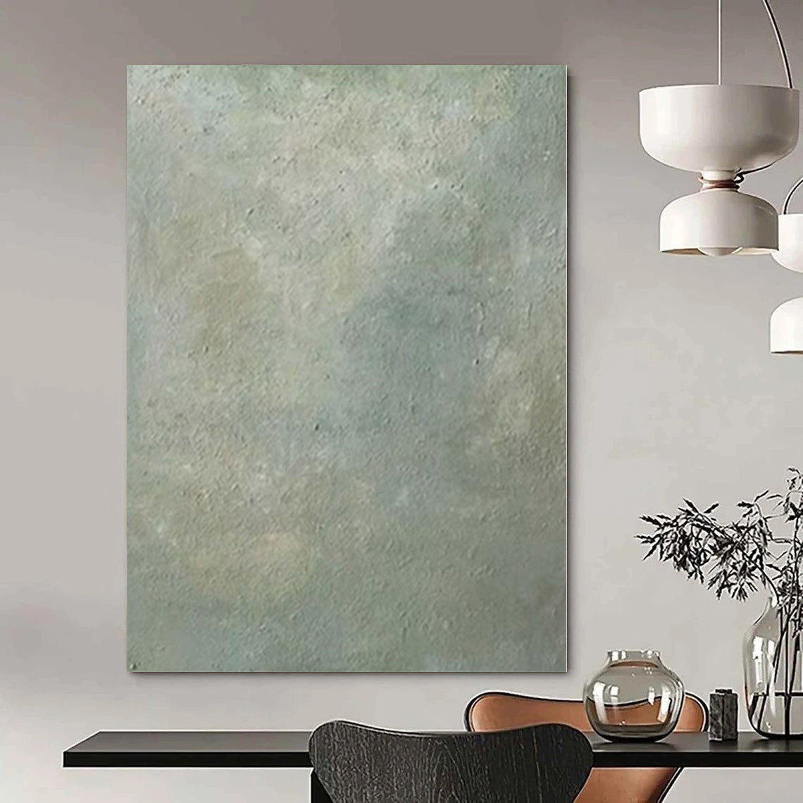 Monumental Handcrafted Abstract Canvas for Agricultural Processing Plant Lobbies
