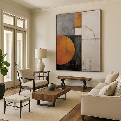 Oversized Custom Abstract Painting for Home Office Statement Walls