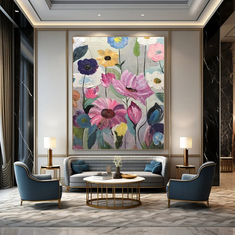 Hand-Painted Personalized Abstract Art for Office Waiting Areas