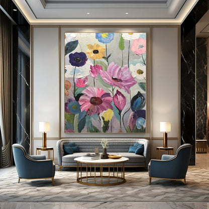 Hand-Painted Personalized Abstract Art for Office Waiting Areas