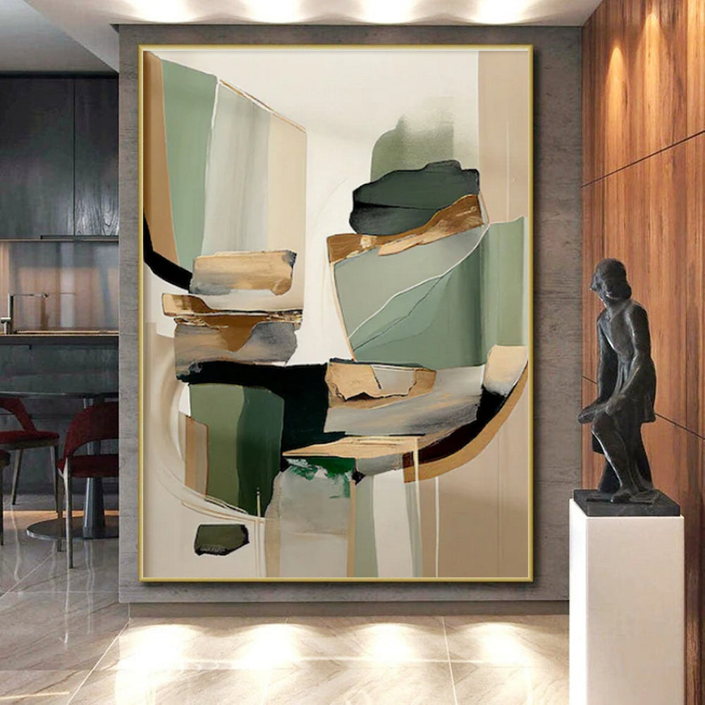 Giant Contemporary Abstract Art for Bathroom Spa-Like Ambiance in Modern Bathrooms