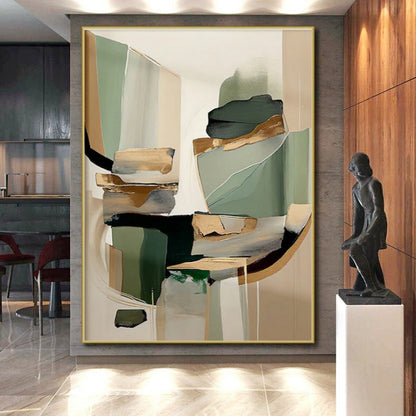 Giant Contemporary Abstract Art for Bathroom Spa-Like Ambiance in Modern Bathrooms