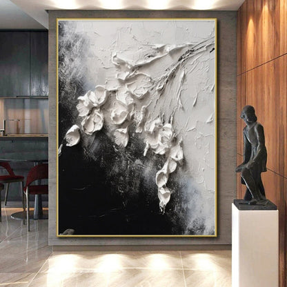 Custom Giant Hand-Painted Abstract Art for Sunroom Garden View Wall LargeART0580