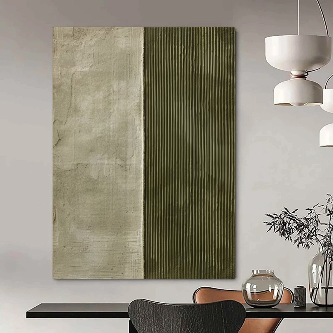 Custom Hand-Painted Abstract Art for Dining Room & Entryway