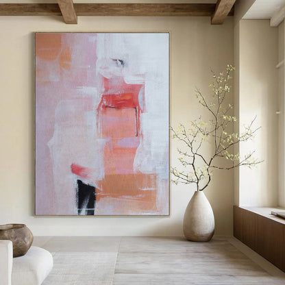Large-Scale Hand-Painted Abstract Mural for Bedroom & Hallway