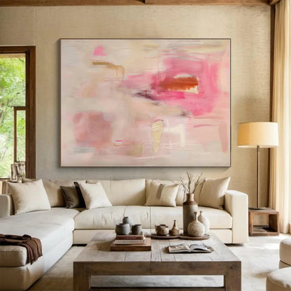 Vast Custom Abstract Canvas for Nursery Crib Feature Wall