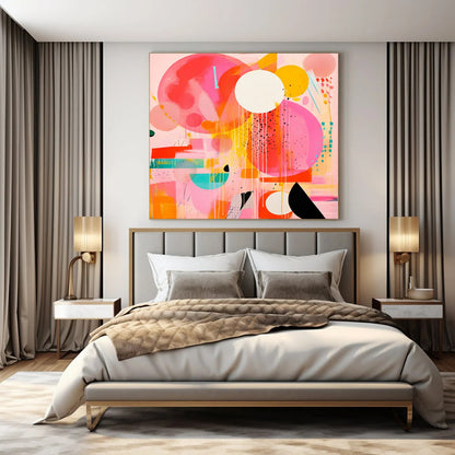 Super-Sized Hand-Painted Modern Abstract Wall Decor for Dining Room Behind Dining Buffets
