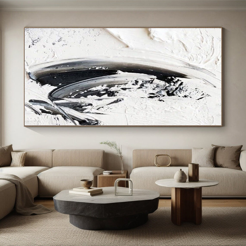 Custom Oversized Abstract Canvas for Family Room Feature Walls