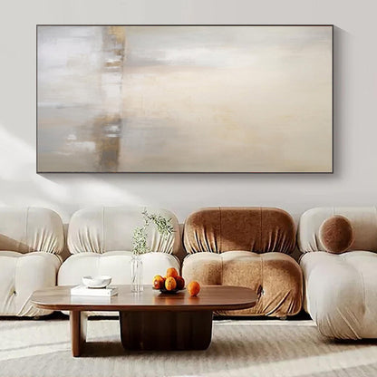 Custom Hand-Painted Abstract Mural for Open-Plan Office Zones