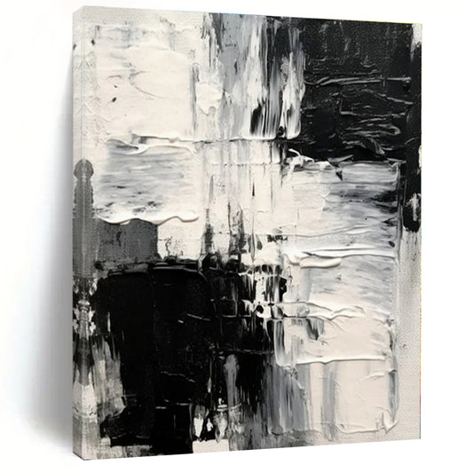 Art Deco Glamour Hand-Painted Abstract Canvas for Luxurious Bedrooms
