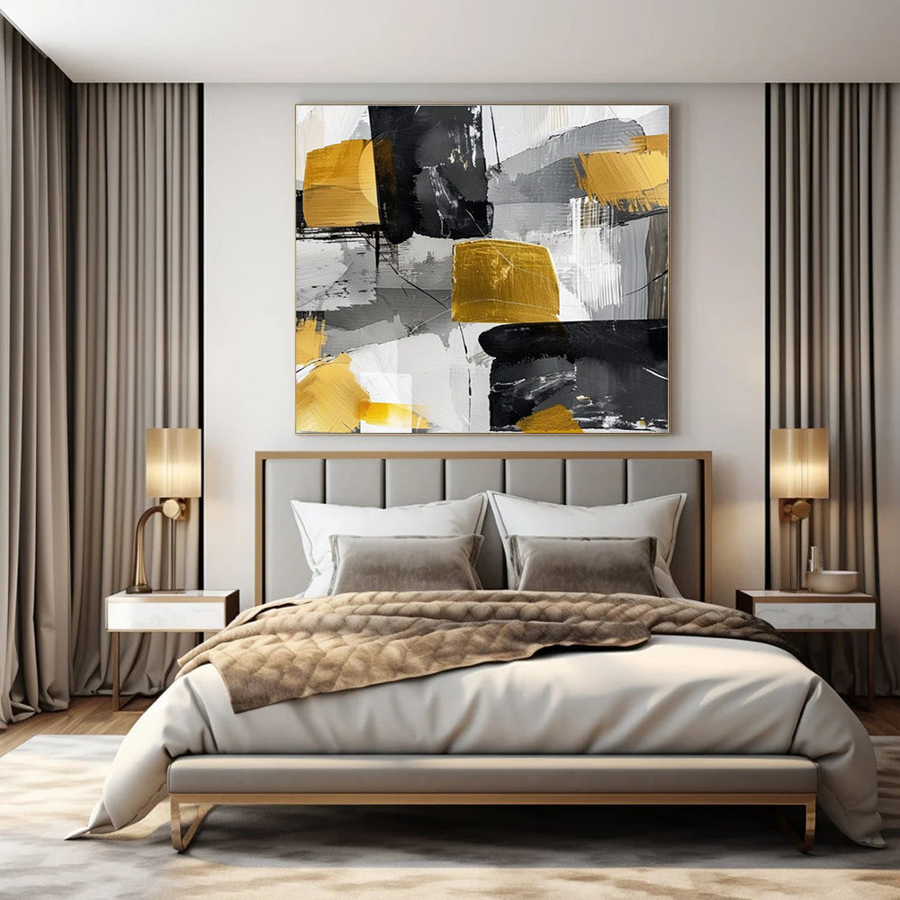 Extra-Huge Hand-Painted Modern Abstract Artwork for Office Boardrooms
