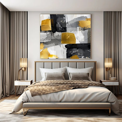 Extra-Huge Hand-Painted Modern Abstract Artwork for Office Boardrooms