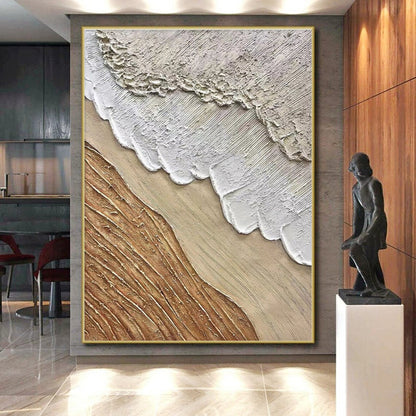 Monumental Abstract Painting for Home Indoor Poolside Lounge Wall