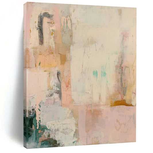 Large Hand-Painted Modern Abstract Wall Decor for Senior Living Community Activity Rooms
