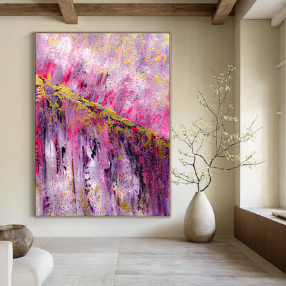 Extra-Vast Hand-Painted Modern Abstract Artwork for Bedroom Behind Vanity Mirrors
