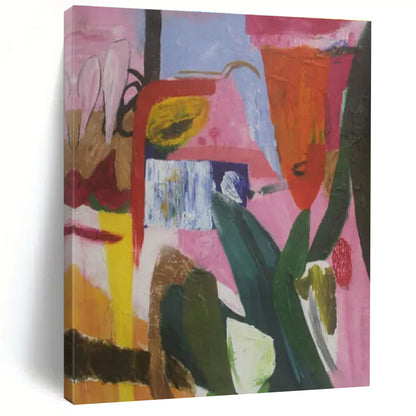 Oversized Hand-Painted Abstract Mural for Office & Entryway