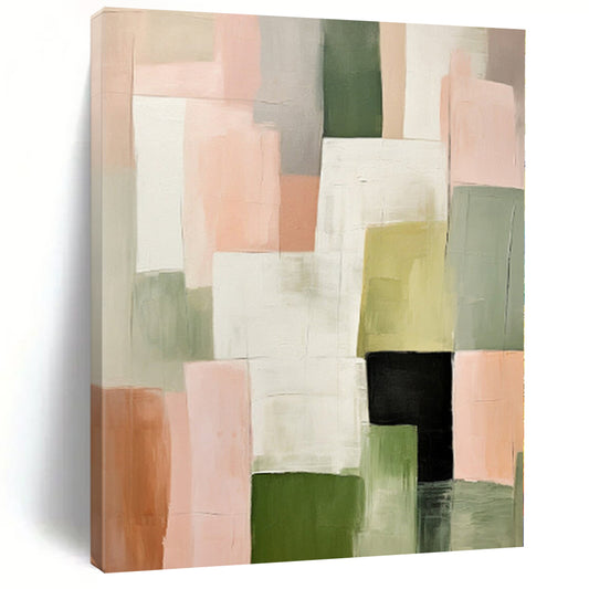 Oversized Abstract Wall Art for Sauna Interiors - Commissioned Mixed Media on Canvas