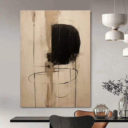 Large Hand-Painted Contemporary Abstract Wall Art for Office Copy Rooms
