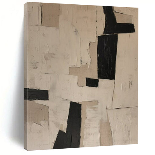 Large-Scale Hand-Painted Contemporary Abstract Canvas for Community Center Multipurpose Rooms