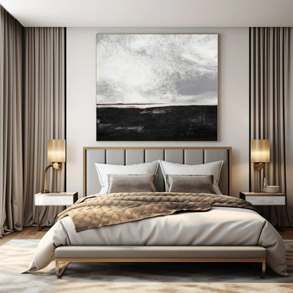 Dreamy Hand-Painted Abstract Wall Decor for Living Room Picture Windows