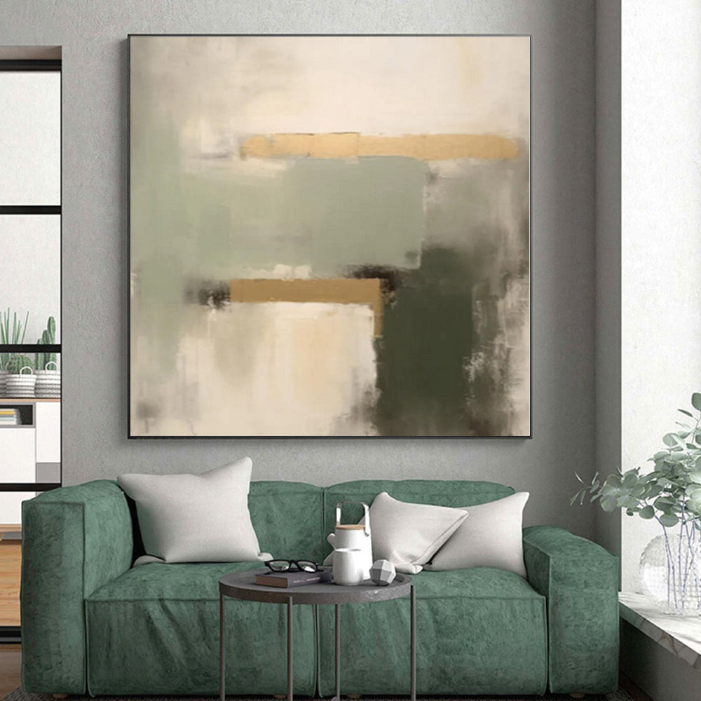 Monumental Custom Hand-Painted Abstract Art for Guest Room Hospitality Wall