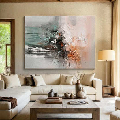 Large Contemporary Abstract Painting for Aquarium Underwater Tunnel Passages