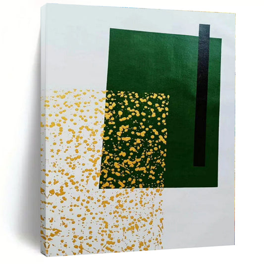Large-Scale Hand-Painted Abstract Mural for Living Room and Hallway