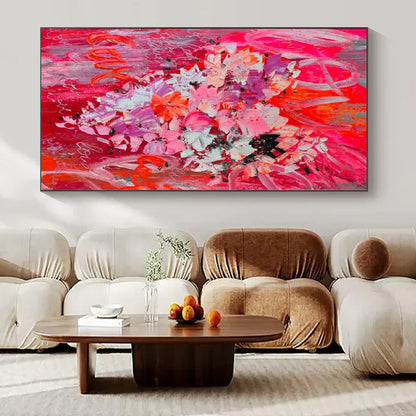 Art Deco Revival Hand-Painted Abstract Wall Art for Dining Rooms