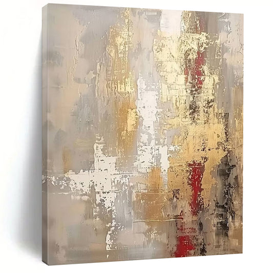 Large-Scale Hand-Painted Contemporary Abstract Mural for Hotel Wellness Centers
