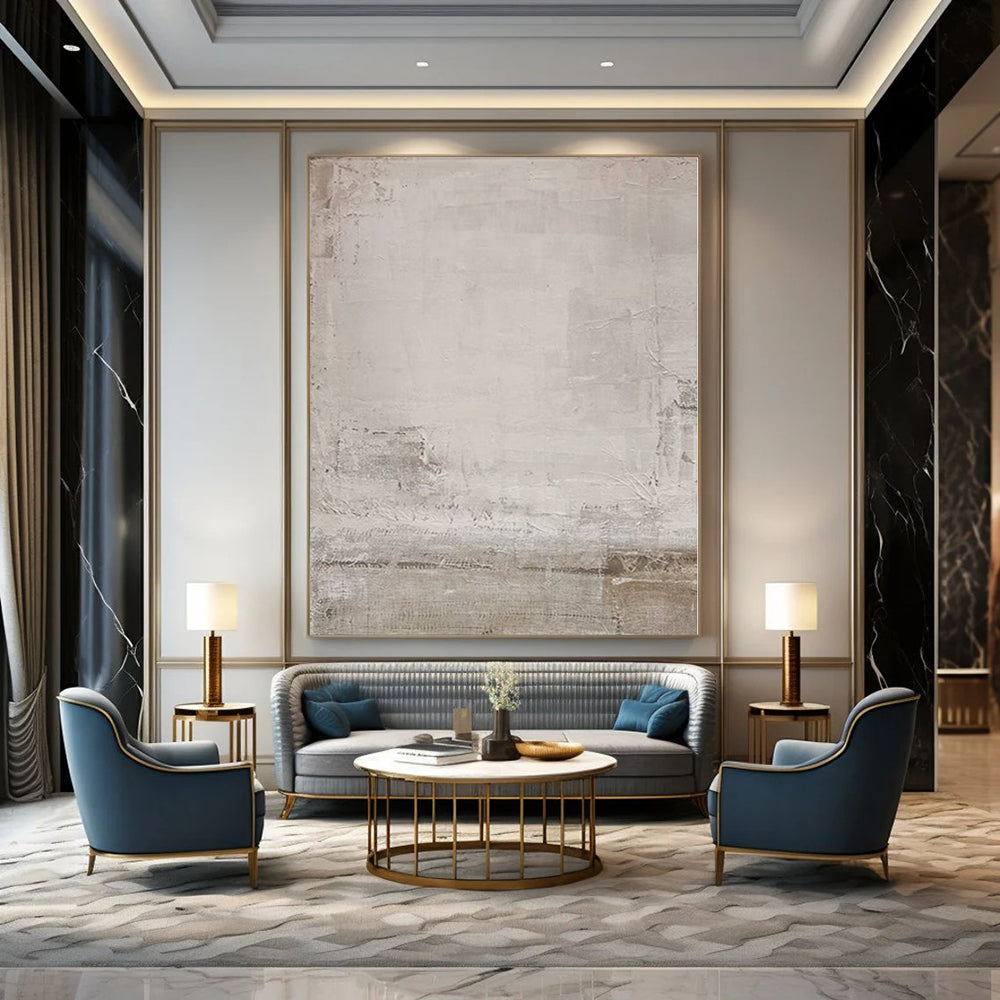 Grand Commissioned Abstract Painting for Wine Tasting Room Interiors