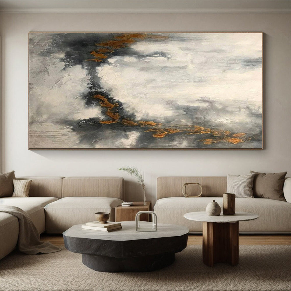 Enormous Custom Abstract Canvas for Pet Nook Feature Wall