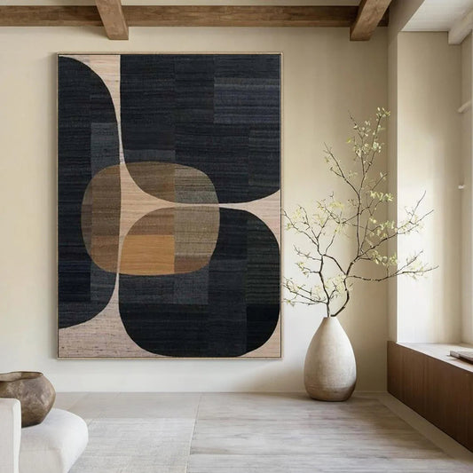 Oversized Abstract Wall Art for Mudroom Entrances - Commissioned Acrylic on Canvas