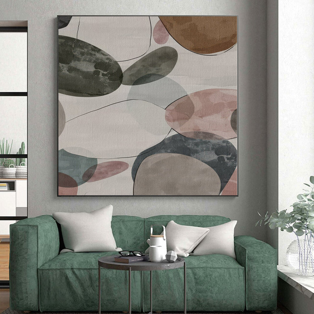 Monumental Custom Abstract Canvas for Greenhouse Interior Walls