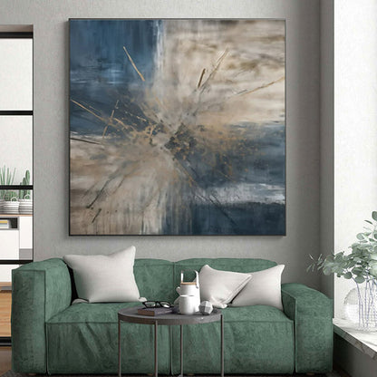 Monumental Contemporary Abstract Canvas for Walk-in Closet Stylish Organization