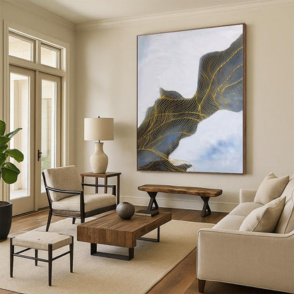 Giant Made-to-Order Abstract Painting for Mudroom Dog Washing Station Walls