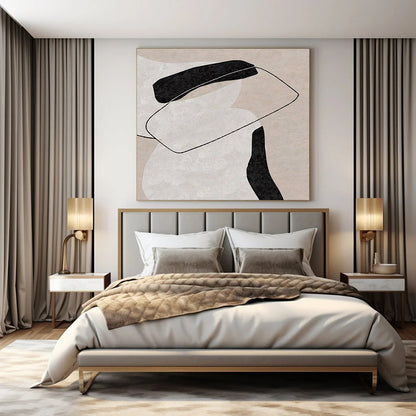Large Hand-Painted Contemporary Abstract Wall Art for Living Room Coffee Table Vignettes