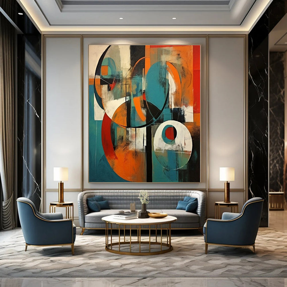 Gothic Elegance Hand-Painted Abstract Mural for Dramatic Bedrooms