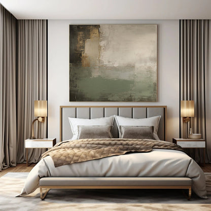 Oversized Custom Hand-Painted Abstract Mural for Living Room and Bar