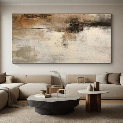 Giant Hand-Painted Abstract Art for Basement Entertainment Areas