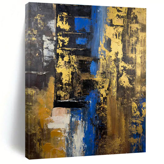 Huge Hand-Painted Abstract Canvas for Attic Storage and Display Wall