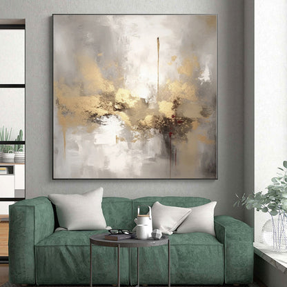 Custom Large-Scale Surreal Hand-Painted Abstract Canvas for Family Gathering Area