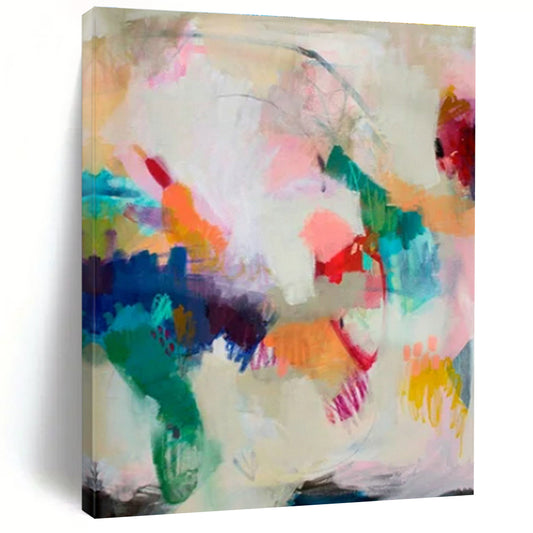 Oversized Custom Hand-Painted Abstract Painting for Mudroom Entry Feature Wall LargeART0597