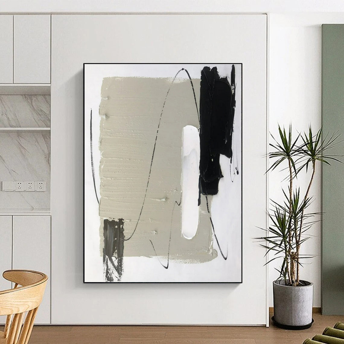 Giant Contemporary Abstract Art for Home Bar Social Centerpiece