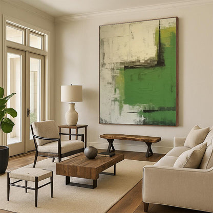 Vast Made-to-Order Hand-Painted Abstract Canvas for Nursery Cradle Wall