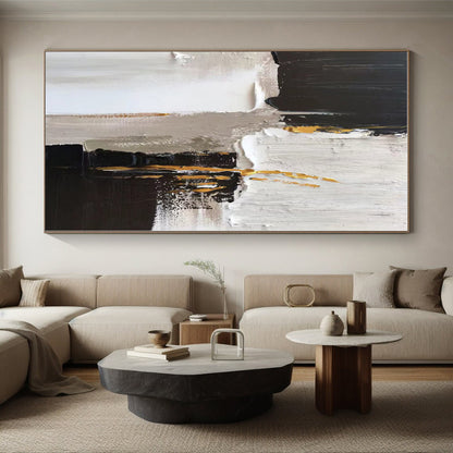 Oversized Made-to-Order Hand-Painted Abstract Painting for Basement Recreation Wall